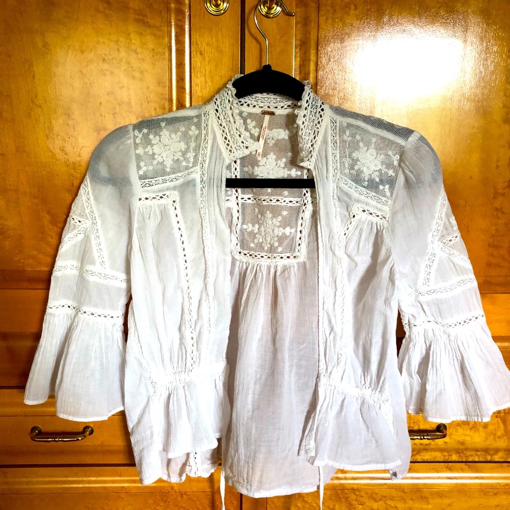 FREE PEOPLE XS Lace Top